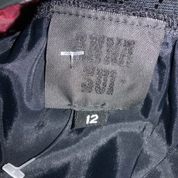 Anna Sui black lace dress Sz 12 crochet detail - Picture 9 of 10